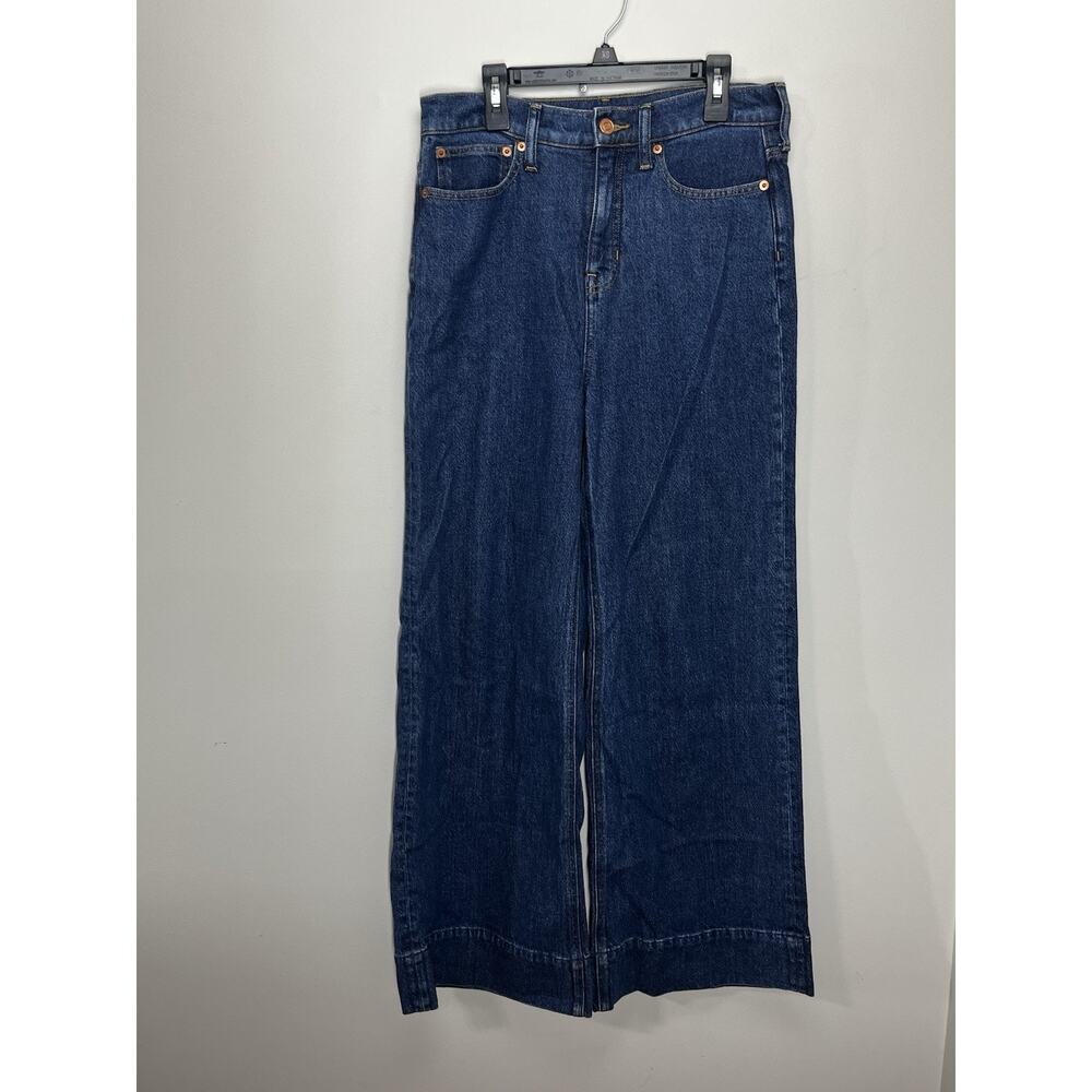 J Crew Denim Trouser Womens 27 Petite Blue Wash Wide Leg Jeans